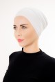 Geçmeli Önü Dikişsiz Pratik Beyaz Renk Bone